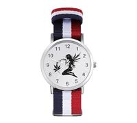 Weed Fairy Weed Leaf - Reloj deportivo para hombre y mujer, correa de nailon, reloj analógico de cuarzo