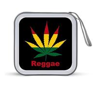 Weed Reggae - Divertida funda organizadora para CD con capacidad para 40 DVD, para coche, hogar, viajes