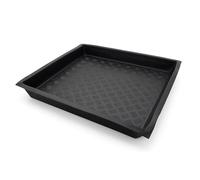 Weedness Bandeja de Cultivo 120 x 120 x 12 cm - Bandeja de Recuperación Impermeable de Plástico para Macetas, Bandeja de Drenaje para Plantas, Cultivo Interior e Invernadero