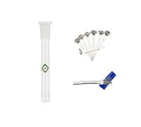 Weedness Bong Glass Adaptador chillum 18.8 mm a 14.5 mm Corte 13 cm difusor 3 Partes - Accesorios Shillum Adaptador de Cabeza Enchufe chillum Acoplamiento