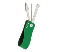 Weedness Bong & Pipa de 8 cm de metal y cuero verde - Juego de cubiertos para pipas limpiadores de pipas estuche accesorios coladores