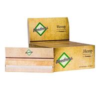 Weedness Cáñamo Hemp Papel de Fumar largo - 50 librito 32 hojas Premium Slim - Natural Long Papers King Size en blanco verde Papel de liar Papel de Fumar sabores