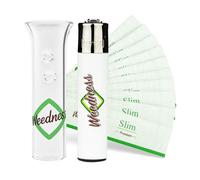 Weedness Filtro de Vidrio 3,5 x 0,7 cm Conjunto de 3 - Filtro de Cigarrillos Reutilizable Punta