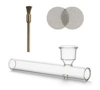Weedness Glass Pipe Kawumm 15 cm Juego de 3 piezas - Tobacco Pipe Smoking Pipe Glass Pipe Accessories Kickhole