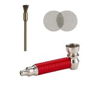 Weedness Juego de 3 pipas de metal Winding - Pipa de tabaco para esmoquin pipa de cristal accesorios kickhole