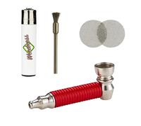 Weedness Juego de 4 pipas de metal Winding - Pipa de tabaco para esmoquin pipa de cristal accesorios kickhole