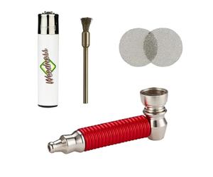 Weedness Juego de 4 pipas de metal Winding - Pipa de tabaco para esmoquin pipa de cristal accesorios kickhole