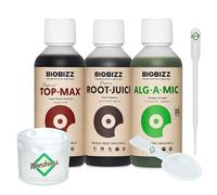 Weedness Juego de fertilizantes BioBizz - Estimulador de 3 partes Paquete de prueba - Fertilizante natural Bio Grow Starters Pack Orquídeas Blue Grain