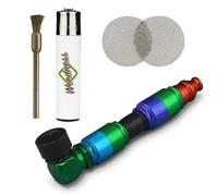 Weedness Pipa de Metal Colorida 10 cm Juego de 4 - Pipa de Tabaco Pipa de Rosca Pipa de Fumar para Viajar Pipa Pequeña Noble