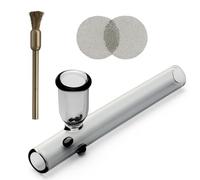 Weedness Pipa de Vidrio Kawumm Negra 10 cm Juego de 3 - Pipa de Tabaco Accesorio de Fumar Agujero de Golpe