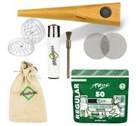 Weedness Tubo Filtro de carbón activo - Conjunto de 7 piezas - Pipa de madera Pipa para fumar Tabaco carbón activo Pipa de madera