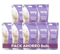 Weego Cat Litter Lavender Tofu 6L (8 Unit Pack Ahorro)