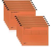 weegoo 12 carpetas colgantes A4 con pestañas e inserciones de tarjetas, carpetas A4, carpetas colgantes para el hogar, la escuela y la oficina, archivador, color naranja, DGJC