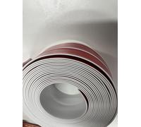 WeeGoo Rollo de rodapié flexible de 6 metros, color blanco, 60 x 1,5 mm, autoadhesivo, borde flexible blanco para suelo, techo, mesa y muebles