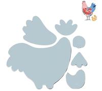Weekend Chicken Patchwork Quilting Template Set, Pollo Shape Acrylic Templates for Sewing, acrílico Chicken Shape Sewing Ruler & Stencil, Sew Simple Shapes (8 pulgadas)