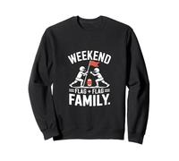Weekend Flag and Flag Family Football Sudadera