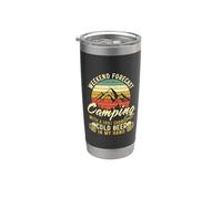 Weekend Forecast Camping With A Chance Of Drinking Beer Vaso térmico de acero inoxidable de doble pared