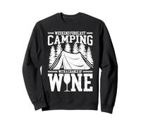 Weekend Forecast Camping with A Chance of Wine Sudadera