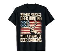 Weekend Forecast Deer Hunting with A Chance of Beer Drinking Camiseta