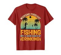 Weekend forecast fishing with a good chance of drinking Camiseta