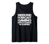 Weekend Forecast Gaming with A Chance of Sleeping EDM Glitch Camiseta sin Mangas
