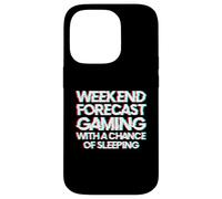 Weekend Forecast Gaming with A Chance of Sleeping EDM Glitch Carcasa para iPhone 14 Pro