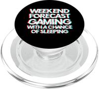 Weekend Forecast Gaming with A Chance of Sleeping EDM Glitch PopSockets PopGrip para MagSafe