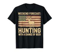 Weekend Forecast Hunting With A Chance Of Beer Camiseta