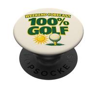 Weekend Forecast is Golf, Divertido Regalo para golfistas, Man Cave PopSockets PopGrip Adhesivo