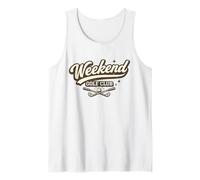 Weekend Golf Club Retro Día del Padre Graphic tee Time Camiseta sin Mangas