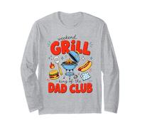 Weekend Grill Dad Crew Daddy Grill BBQ Master Manga Larga