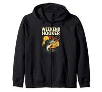 Weekend Hooker Funny Hombres Vintage Big Mouth Bass Fishing Sudadera con Capucha