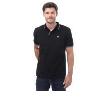 Weekend Offender Polo para hombre Spello ribeteado, color negro, Negro, M