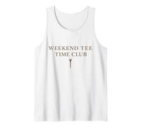 Weekend tee Time Club Golf Día del Padre Gráfico Camiseta sin Mangas