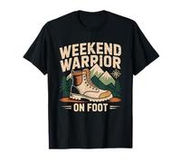 Weekend Warrior Foot Backpacker Mountain Badge Camiseta