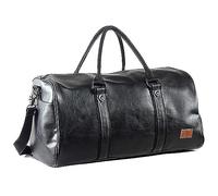 Weekender - Bolsa de Viaje de Gran tamaño con Bolsa para Zapatos, Bolsa de Mano de Cuero, Black, One_Size