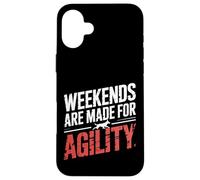 Weekends Are Made For Agility Dog Handler Trainer Fun |- Carcasa para iPhone 16 Plus