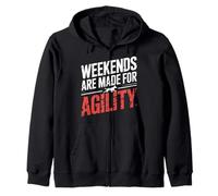 Weekends Are Made For Agility Dog Handler Trainer Fun |- Sudadera con Capucha