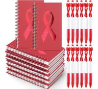 Weekgrat 24 blocs de notas de concienciación sobre el cáncer, cinta retráctil, cuadernos de cáncer de próstata, rectal, mini cinta, bolígrafos de bola, prevención de abuso, regalo para eventos de