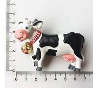 Weekinglo Souvenir Campana de la Vaca Suiza Imán de Nevera 3D Resina Artesanía Hecha A Mano Turista Viaje Ciudad Recuerdo Colección Carta Refrigerador Etiqueta