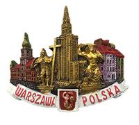 Weekinglo Souvenir Frigorífico Imán Warszawa Varsovia Polonia 3D Resina Artesanía Hecha A Mano Turista Viaje Ciudad Recuerdo Carta Carta Refrigerador
