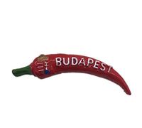Weekinglo Souvenir Imán de Nevera Chili Budapest Hungría Resina 3D Artesanía Hecha A Mano Turista Viaje Ciudad Recuerdo Carta de Recibidor Refrigerador Etiqueta