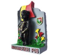 Weekinglo Souvenir Imán de Nevera Manneken PIS Bruselas Bélgica 3D Resina Artesanía Hecha A Mano Turista Viaje Ciudad Recuerdo Carta Carta Refrigerador Etiqueta