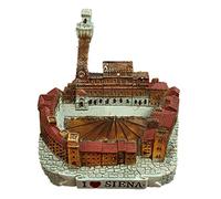 Weekinglo Souvenir Imán de Nevera Siena Italia 3D Resina Artesanía Hecha A Mano Turista Viaje Ciudad Recuerdo Colección Carta Refrigerador Etiqueta
