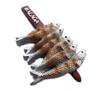 Weekinglo Souvenir Nevera Imán Pescado a la Parrilla Málaga España 3D Resina Artesanía Hecha A Mano Turista Viaje Ciudad Recuerdo Carta Carta Refrigerador Etiqueta