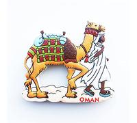 Weekinglo Souvenir Omán Sultán Mundo Imán de Nevera Resina 3D Artesanía Hecha A Mano Turista Viaje Ciudad Recuerdo Carta Carta Refrigerador