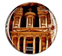 Weekino Al Khazneh Petra Jordania Imán de Nevera 3D de Cristal de la Ciudad de Viaje Recuerdo Colección de Regalo Fuerte Etiqueta Engomada refrigerador