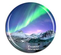 Weekino Aurora tromso Noruega Imán de Nevera Cristal de Cristal 3D Turista Recorrido de Viaje de la Ciudad de Recuerdos Regalo Fuerte Etiqueta Engomada del refrigerador