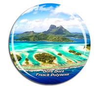 Weekino Bora Bora Polinesia Francesa Imán de Nevera 3D de Cristal de Turismo de la Ciudad de Viaje Recuerdo de la Colección de Regalo Fuerte Etiqueta Engomada del refrigerador