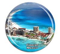 Weekino Cancún México Imán de Nevera Cristal de Cristal 3D Ciudad Turística Viaje Recuerdo Colección Regalo Fuerte Etiqueta Engomada del refrigerador